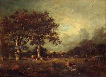 英語：牛のいる風景